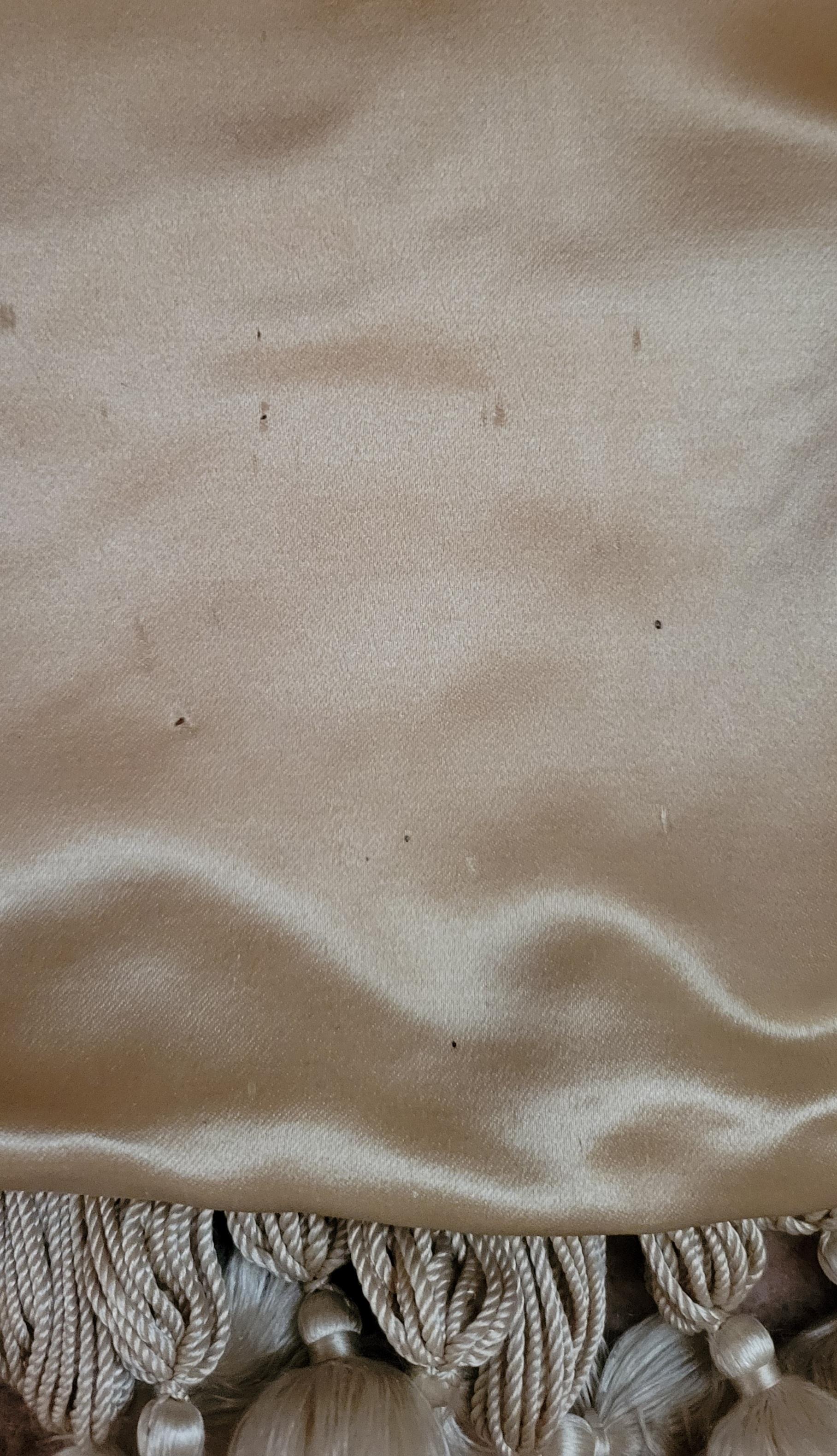 Drapes with insect droppings